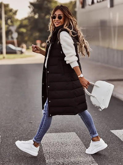 Émilie | Veste sans manches avec capuche