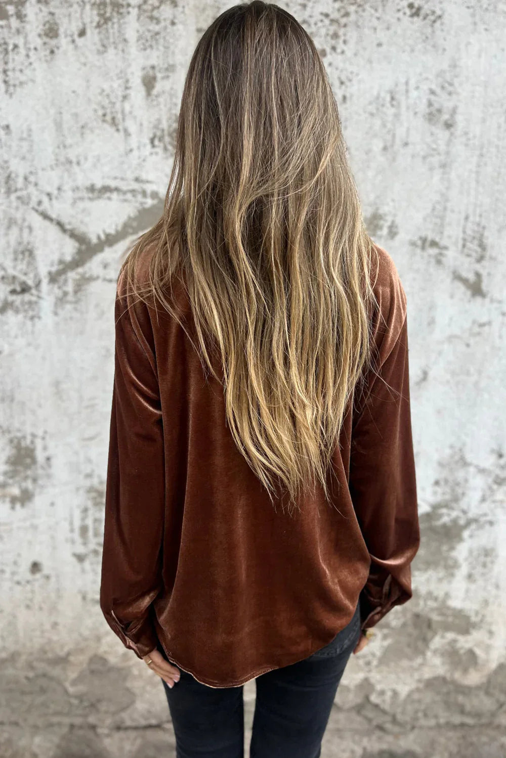 Estelle | Chemisier boutonné en velours