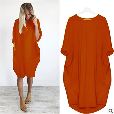 Dames jurk met zakken (1+1 Gratis) - bellanza