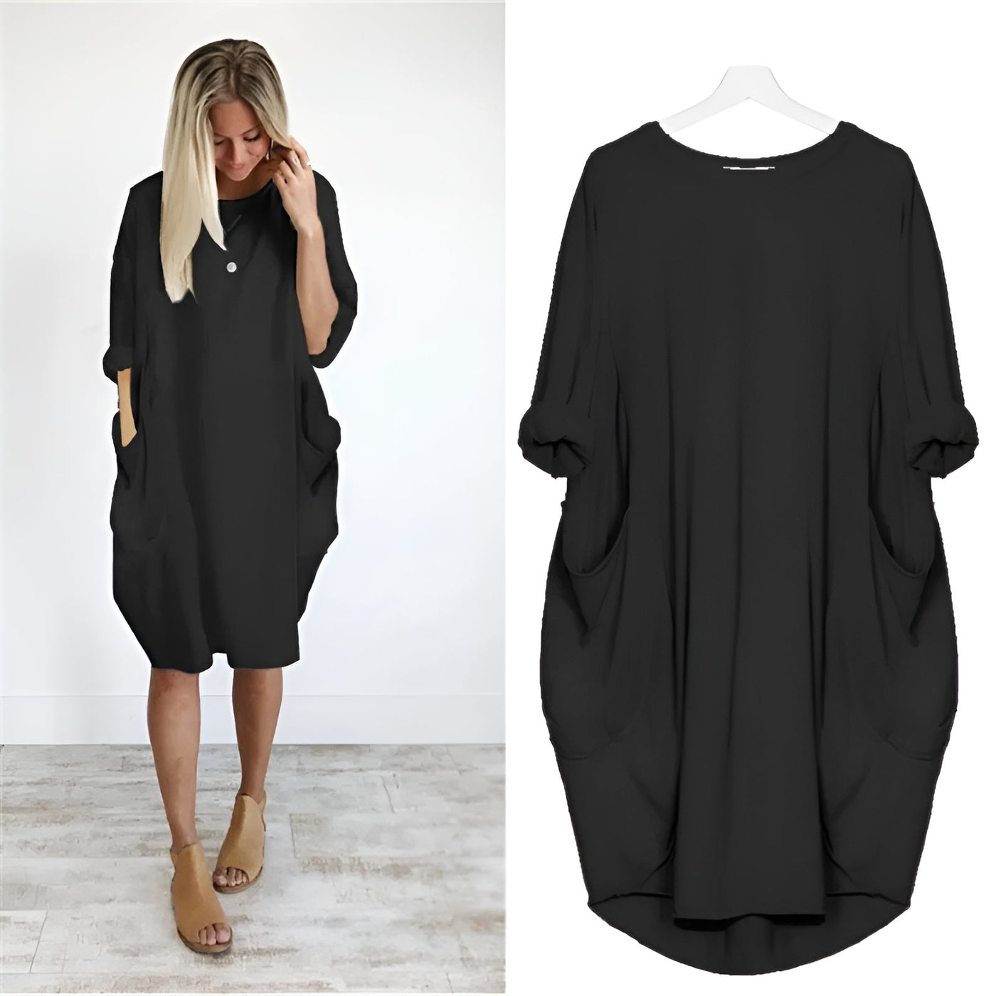 Dames jurk met zakken (1+1 Gratis) - bellanza