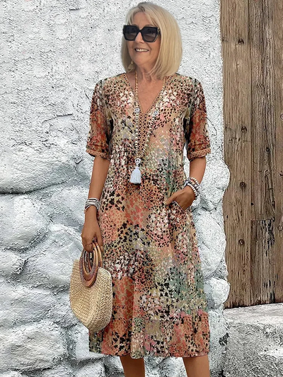 Aurore | Robe midi vibrante
