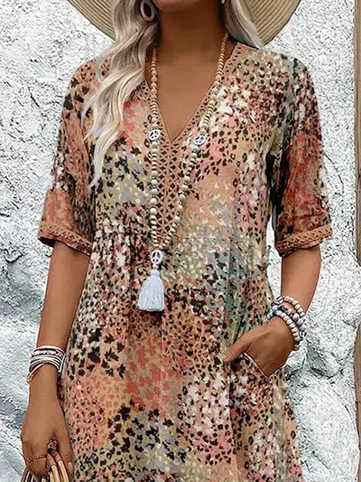 Aurore | Robe midi vibrante