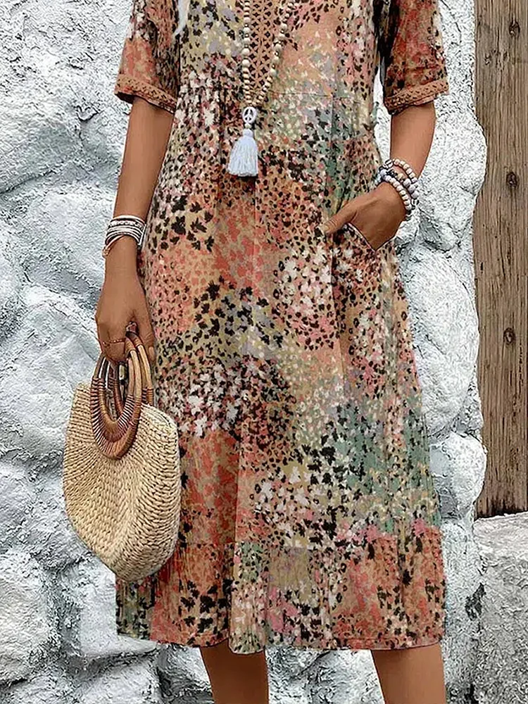 Aurore | Robe midi vibrante