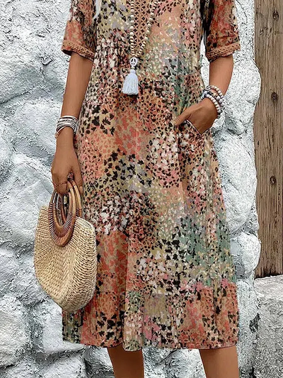 Aurore | Robe midi vibrante