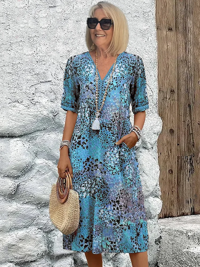 Aurore | Robe midi vibrante