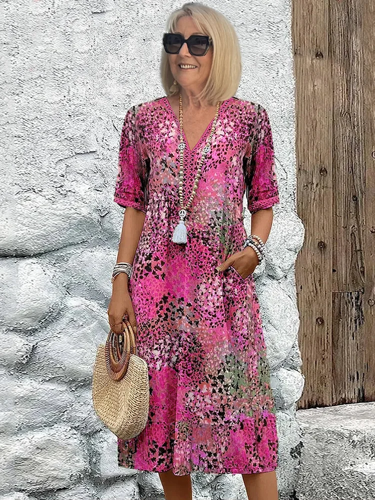 Aurore | Robe midi vibrante