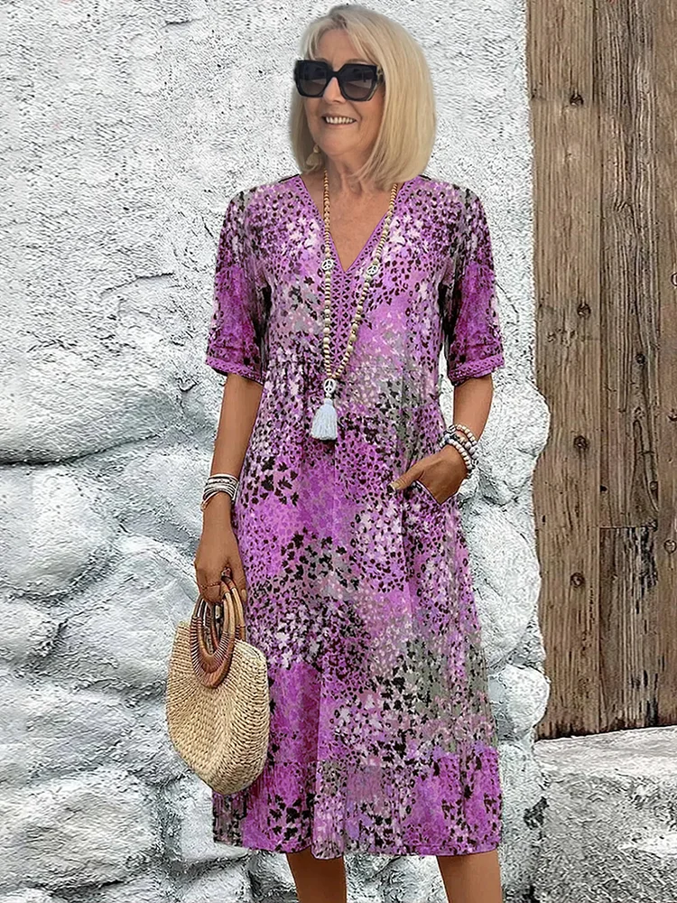 Aurore | Robe midi vibrante
