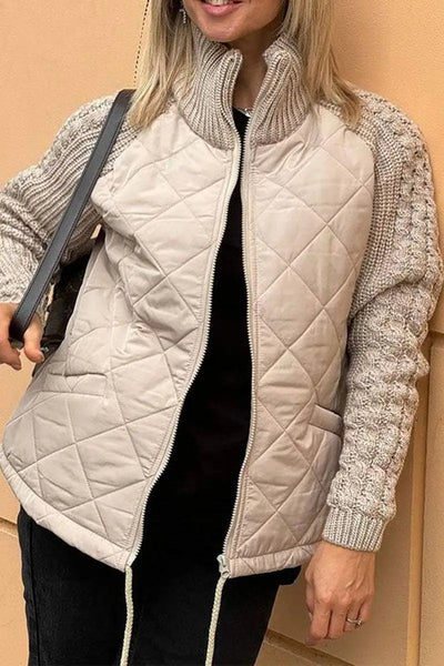 Veste hybride en tricot matelassé