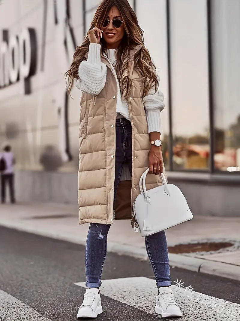 Émilie | Veste sans manches avec capuche