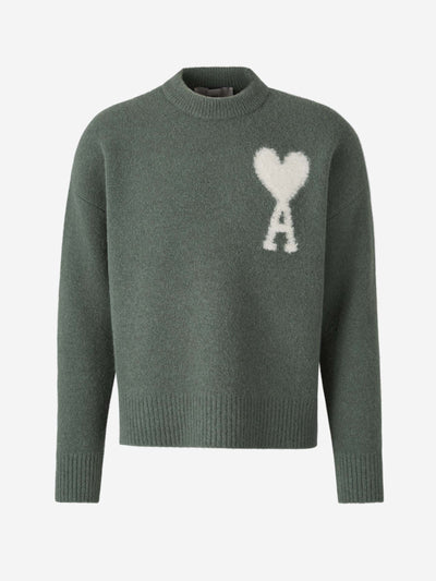 Ami | Pull imprimé en forme de cœur