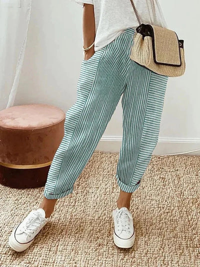 Lundy | Pantalon rayé confortable