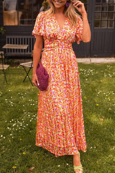 Sylvie | Robe longue à fleurs