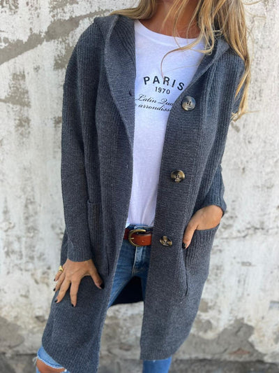 Gallia | Élégant cardigan long en maille