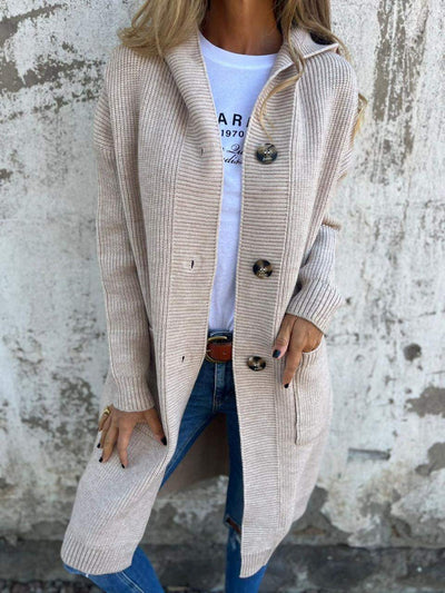Gallia | Élégant cardigan long en maille