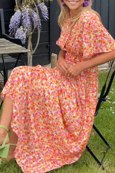 Sylvie | Robe longue à fleurs
