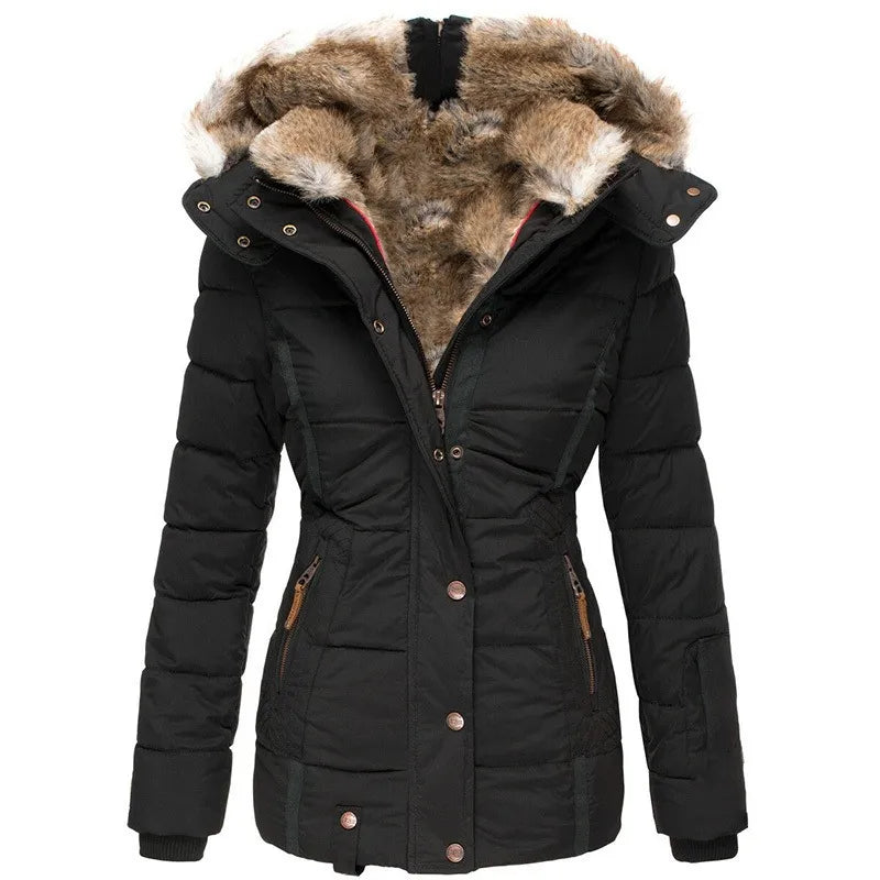 Senna | Veste d'hiver chaude avec doublure en fourrure