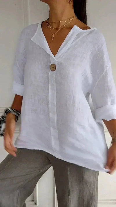 Ariane | Chemise à manches moyennes et col en V
