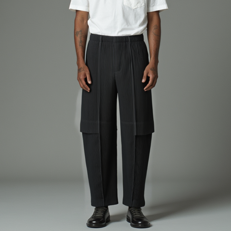 Louis | Pantalon cargo plissé