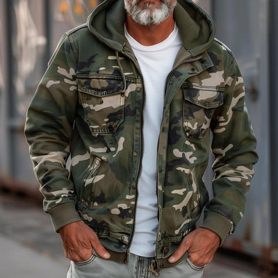 Denis | Veste cargo camouflage avec capuche