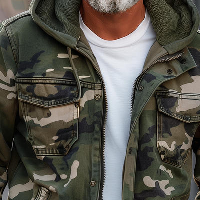 Denis | Veste cargo camouflage avec capuche