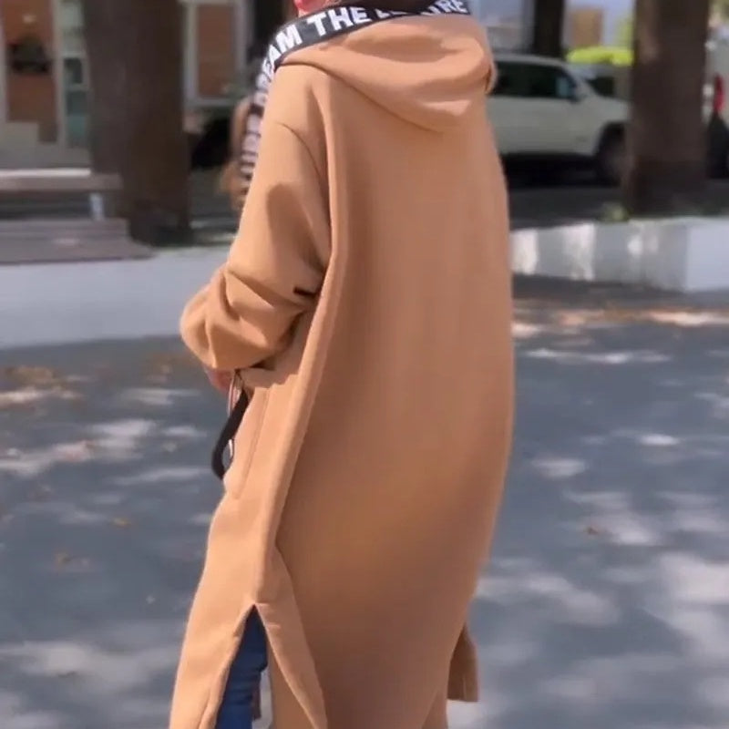 Marie | Pull long avec capuche