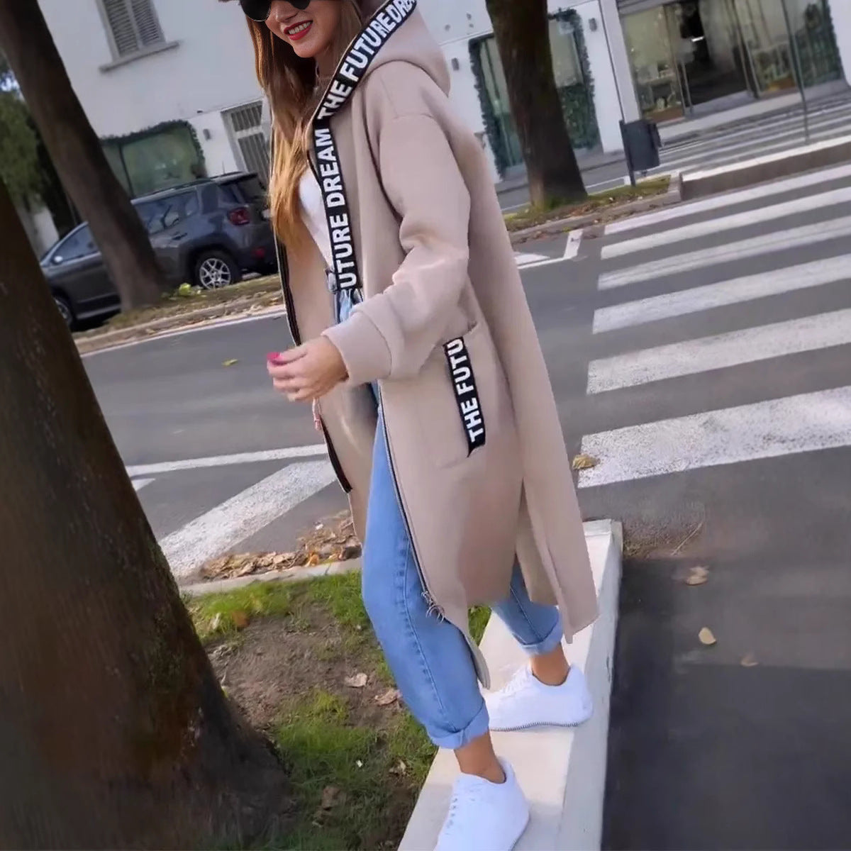 Marie | Pull long avec capuche