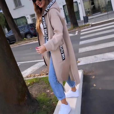 Marie | Pull long avec capuche