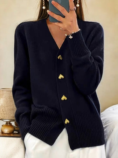 Cora | Cardigan avec boutons de cœur