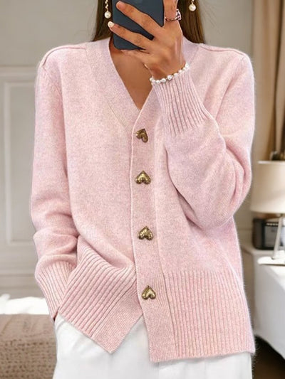 Cora | Cardigan avec boutons de cœur