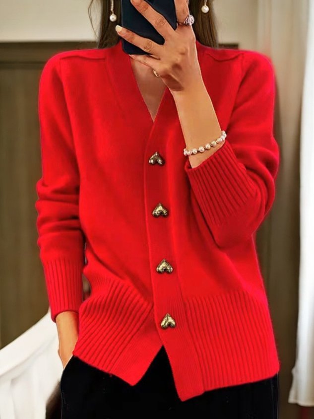 Cora | Cardigan avec boutons de cœur