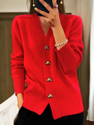 Cora | Cardigan avec boutons de cœur