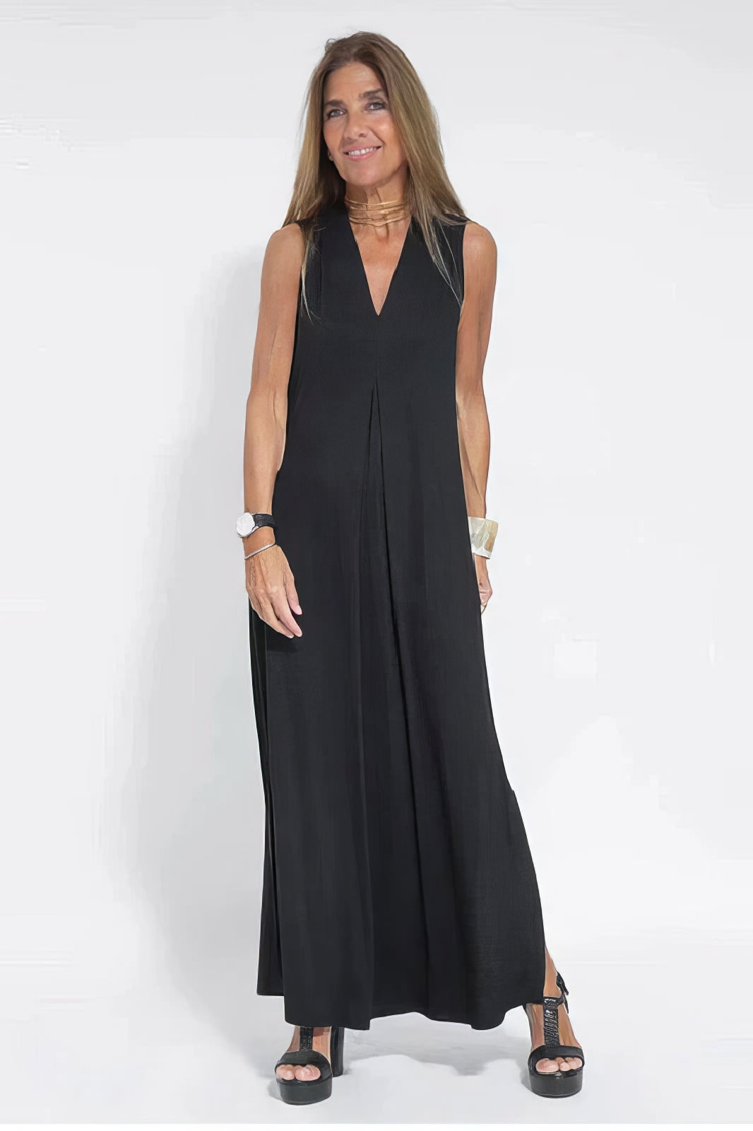 Camille | Robe longue élégante + cardigan assorti