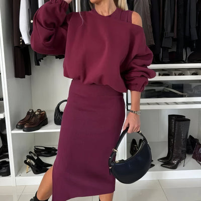 Céleste | Ensemble Sweatshirt sans manches et robe