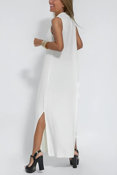Camille | Robe longue élégante + cardigan assorti