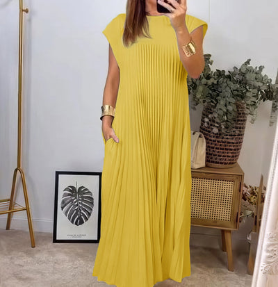 Aline | Robe plissée sans manches