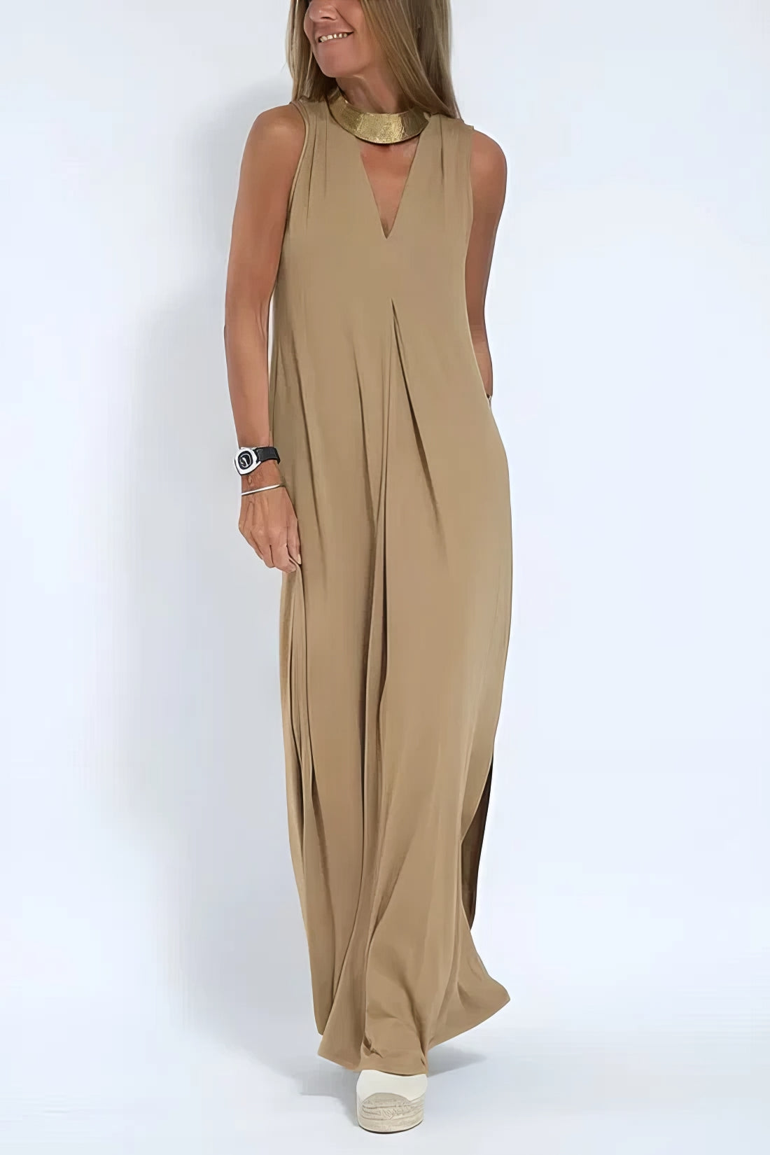 Camille | Robe longue élégante + cardigan assorti