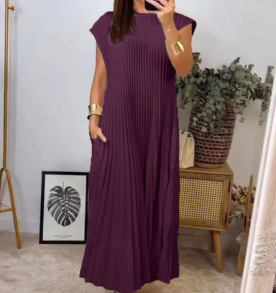 Aline | Robe plissée sans manches