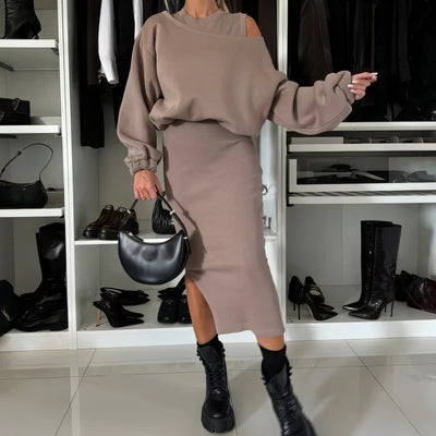 Céleste | Ensemble Sweatshirt sans manches et robe