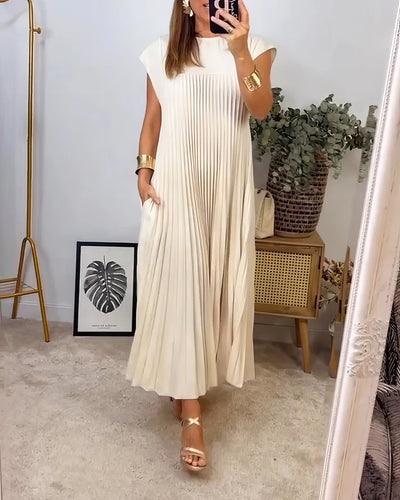 Aline | Robe plissée sans manches