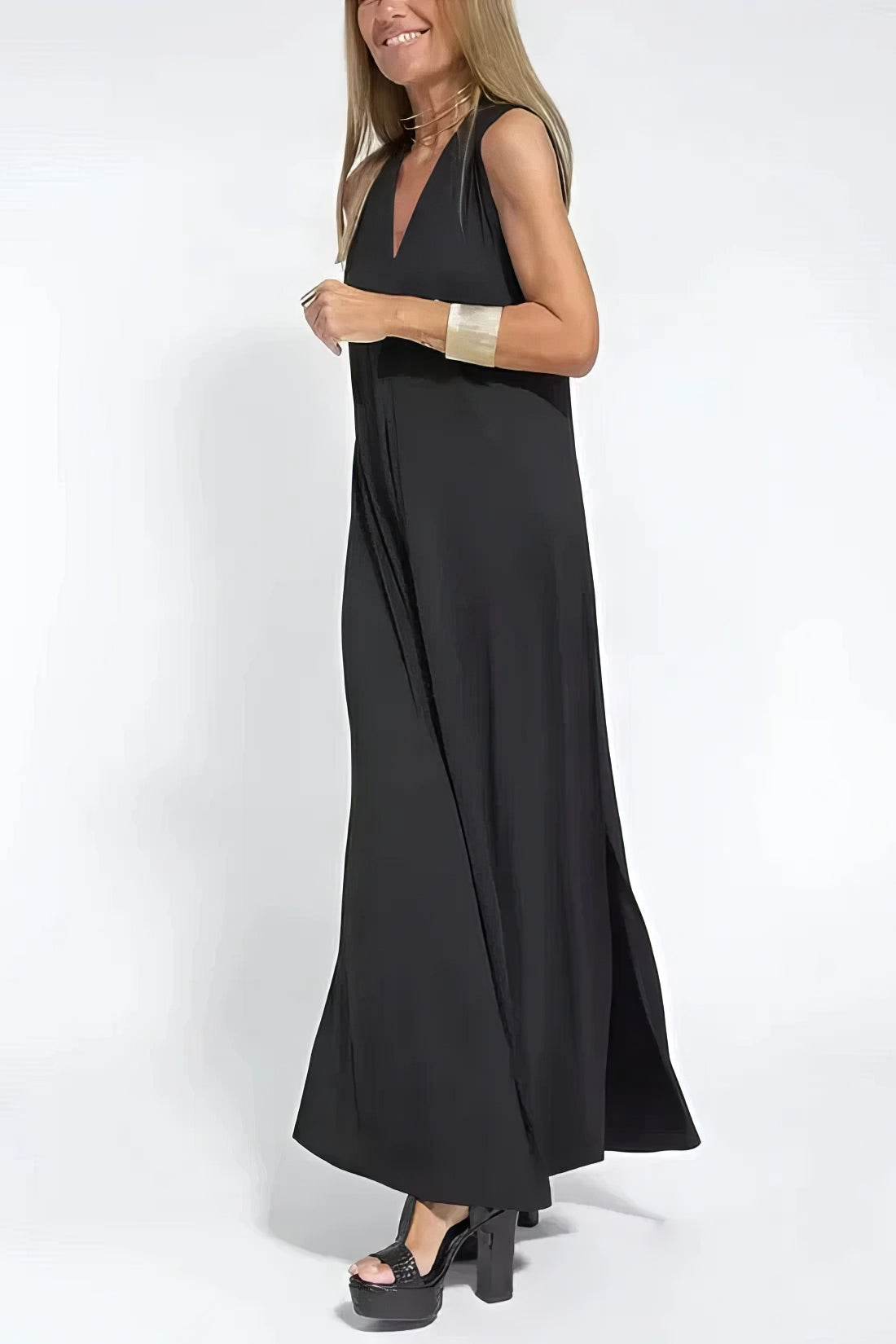 Camille | Robe longue élégante + cardigan assorti