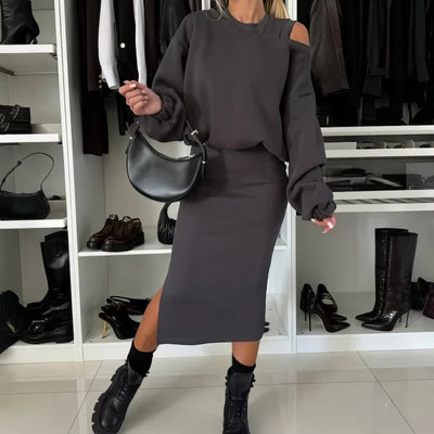 Céleste | Ensemble Sweatshirt sans manches et robe