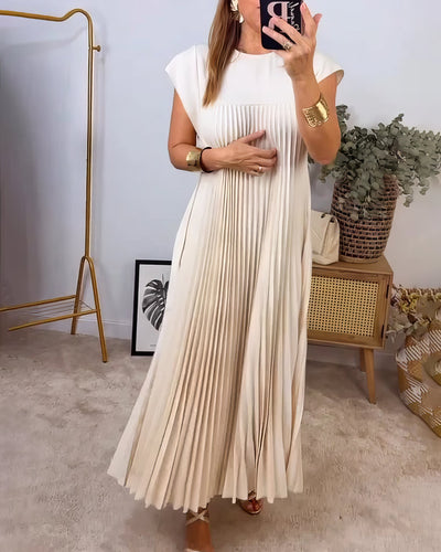 Aline | Robe plissée sans manches