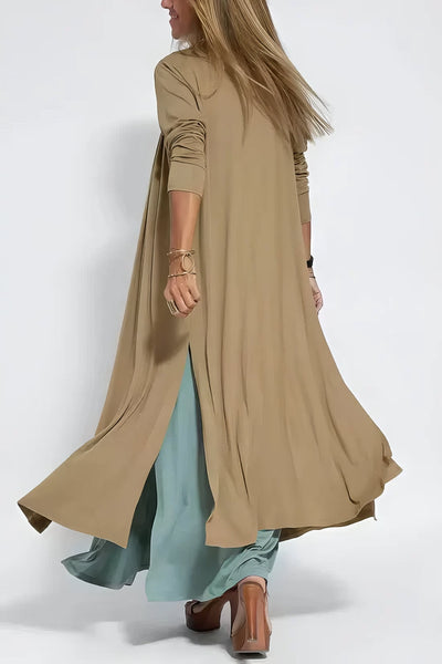 Camille | Robe longue élégante + cardigan assorti