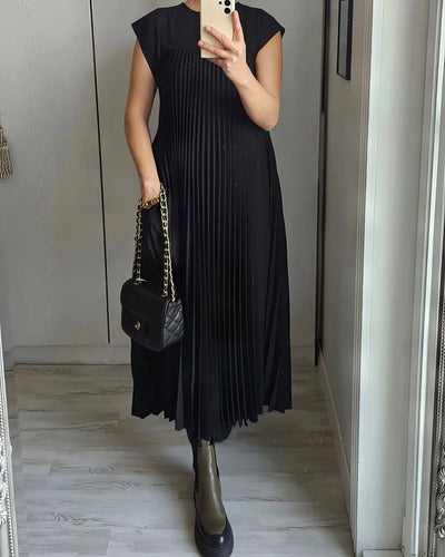 Aline | Robe plissée sans manches